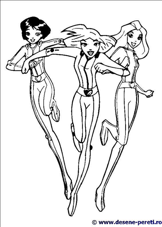 totally spies desene colorat